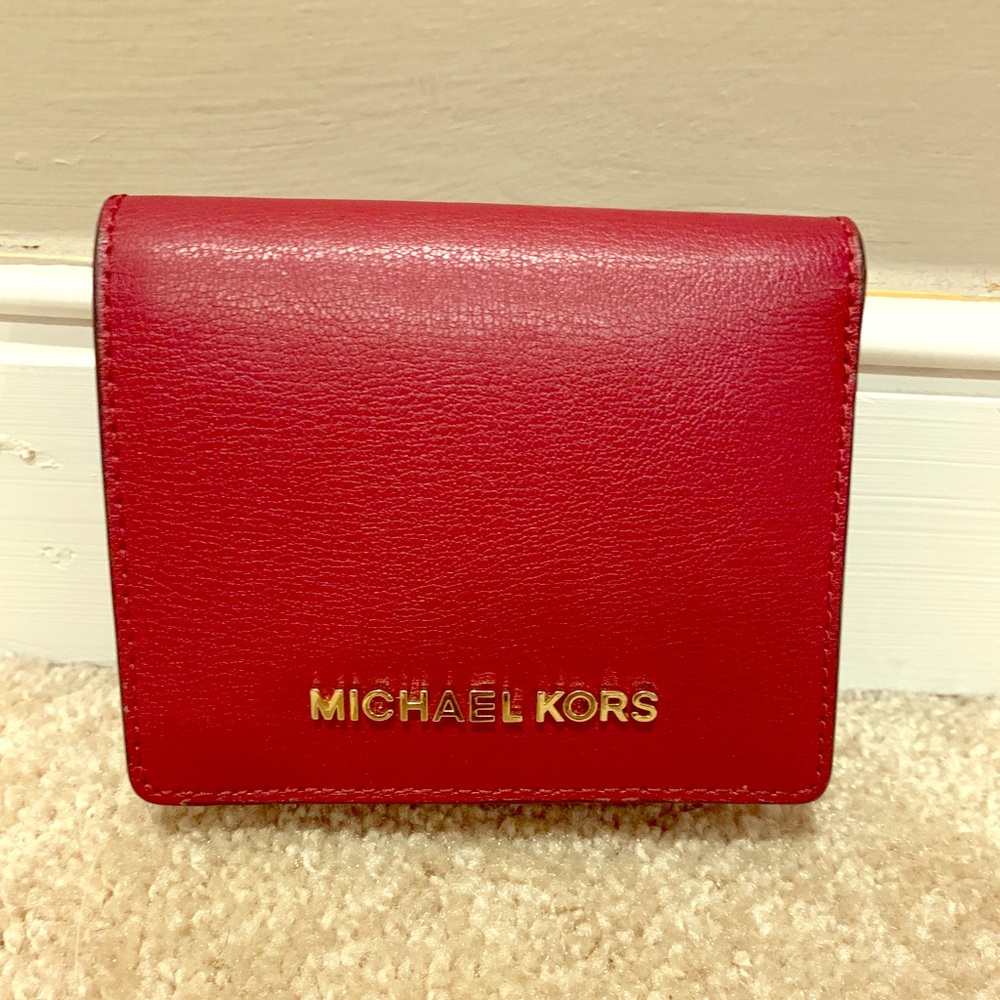 Michael Kors red wallet